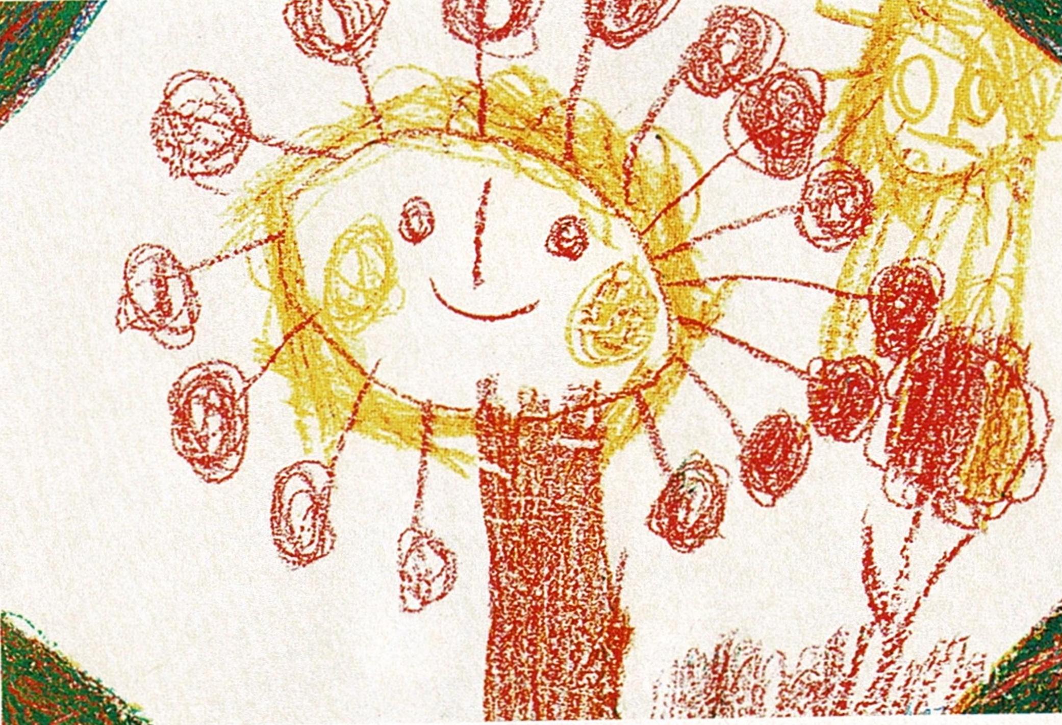Kindertekening fantasiewereld